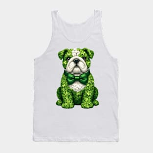 Clover Bulldog St Patricks Day Tank Top